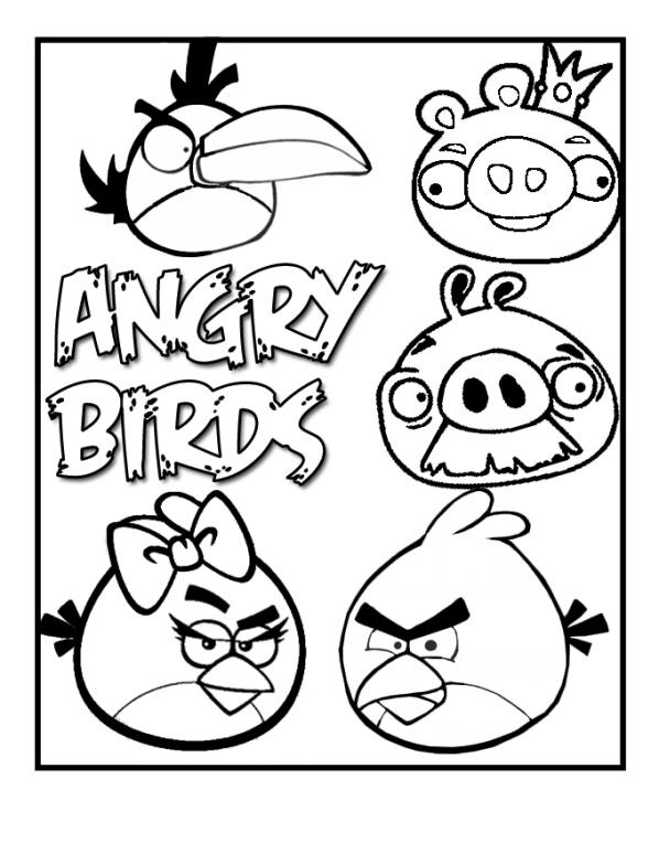 Fisă de colorat cu Angry birds de colorat p12