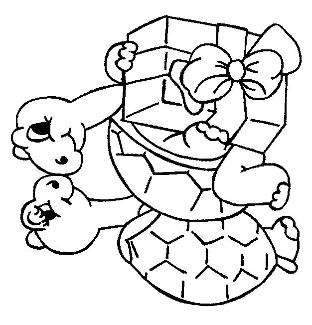 Fisă de colorat cu Animale broaste testoase de colorat p21