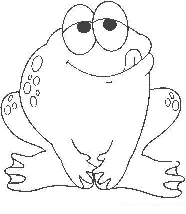 Fisă de colorat cu Animale broscute de colorat p04