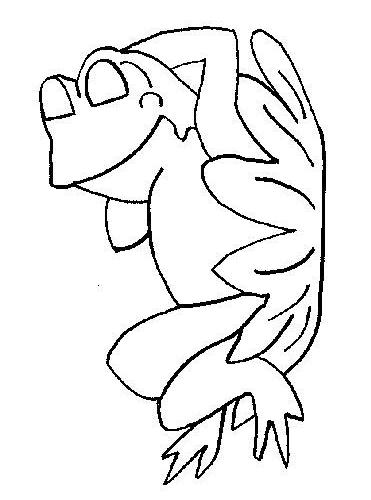 Fisă de colorat cu Animale broscute de colorat p08