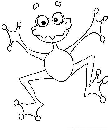 Fisă de colorat cu Animale broscute de colorat p13