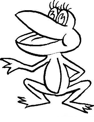 Fisă de colorat cu Animale broscute de colorat p17