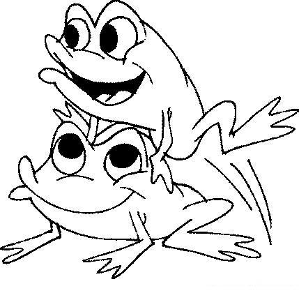 Fisă de colorat cu Animale broscute de colorat p20