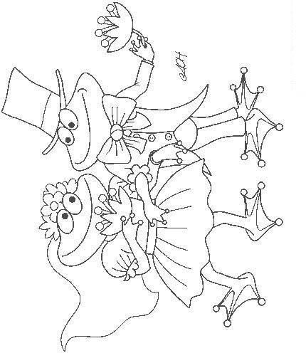 Fisă de colorat cu Animale broscute de colorat p30