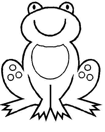 Fisă de colorat cu Animale broscute de colorat p45