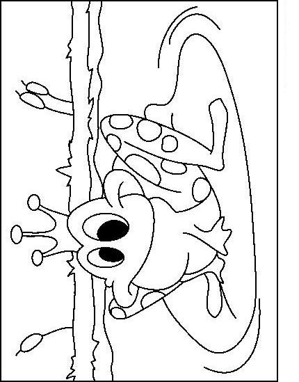 Fisă de colorat cu Animale broscute de colorat p49