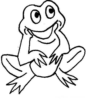 Fisă de colorat cu Animale broscute de colorat p55