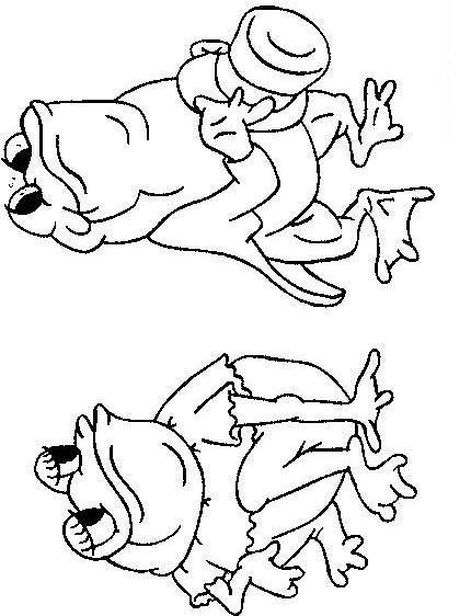 Fisă de colorat cu Animale broscute de colorat p57