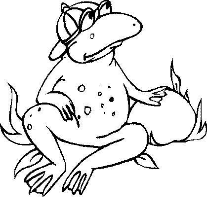 Fisă de colorat cu Animale broscute de colorat p59