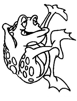 Fisă de colorat cu Animale broscute de colorat p64