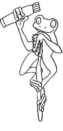 Fisă de colorat cu Animale broscute de colorat p72