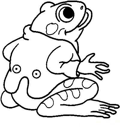 Fisă de colorat cu Animale broscute de colorat p85