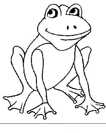 Fisă de colorat cu Animale broscute de colorat p90
