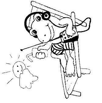 Fisă de colorat cu Animale broscute de colorat p91