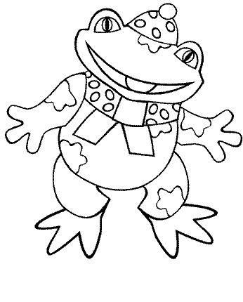 Fisă de colorat cu Animale broscute de colorat p92