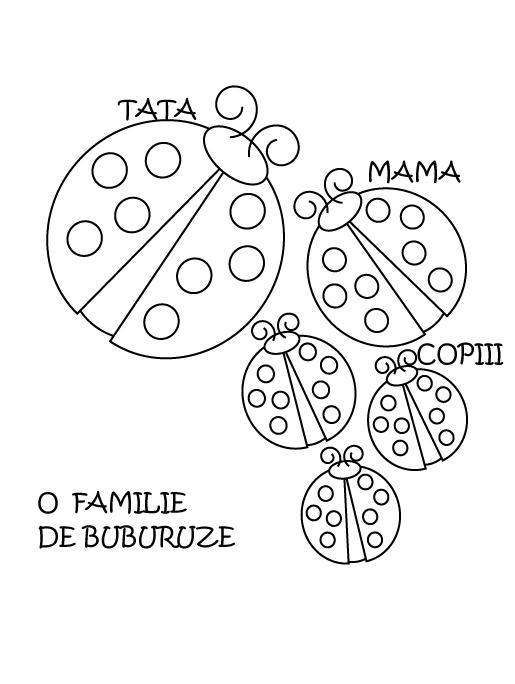 Fisă de colorat cu Animale buburuze de colorat p18