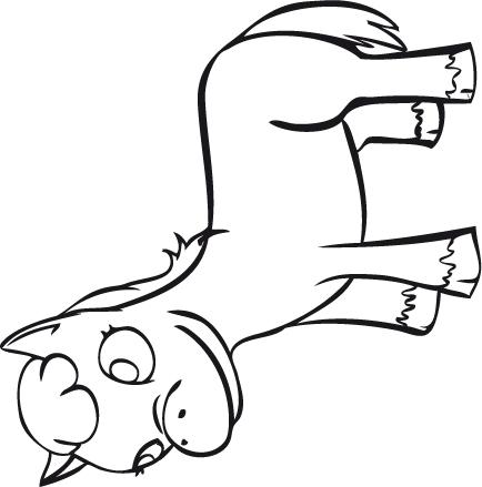 Fisă de colorat cu Animale cai de colorat p01