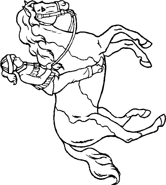 Fisă de colorat cu Animale cai de colorat p52