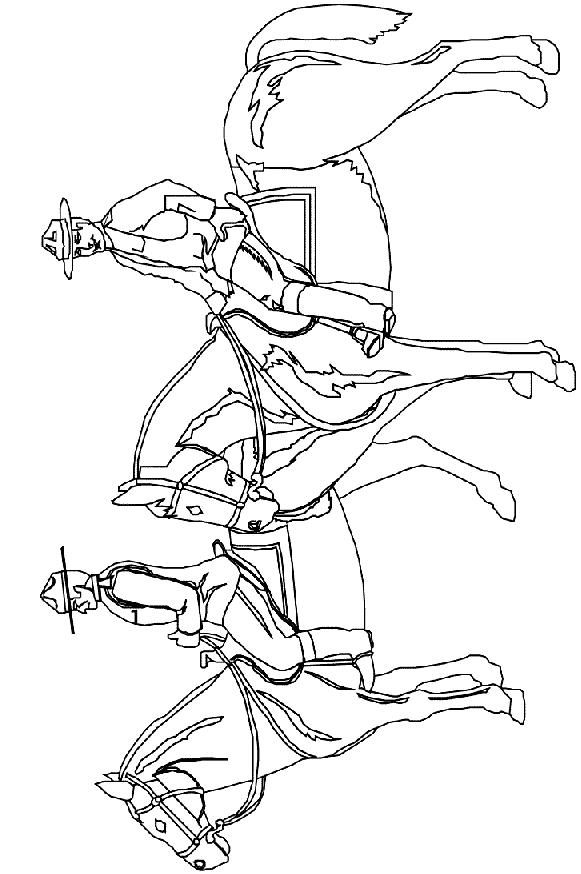 Fisă de colorat cu Animale cai de colorat p62