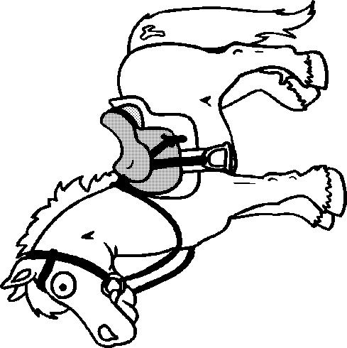 Fisă de colorat cu Animale cai de colorat p80