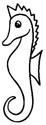 Fisă de colorat cu Animale caluti de mare de colorat p03