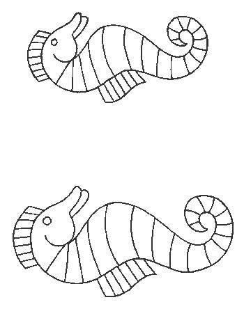 Fisă de colorat cu Animale caluti de mare de colorat p05