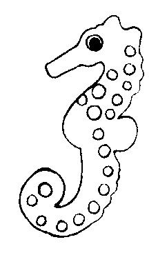 Fisă de colorat cu Animale caluti de mare de colorat p13