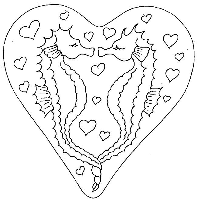 Fisă de colorat cu Animale caluti de mare de colorat p23