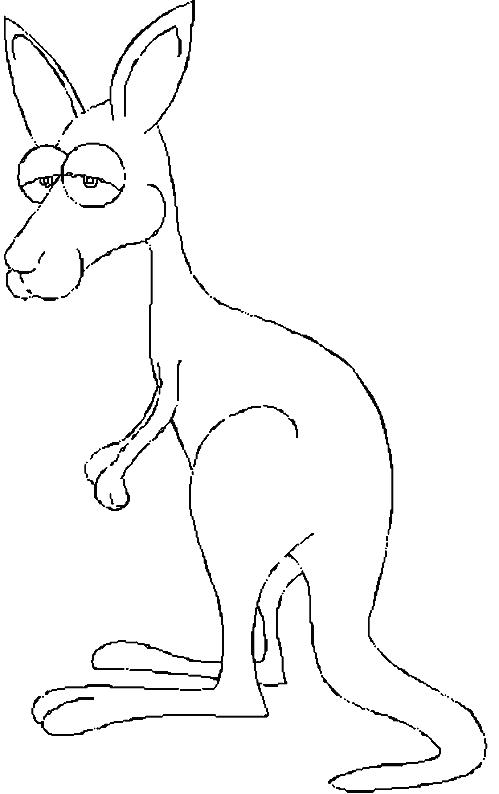 Fisă de colorat cu Animale canguri de colorat p01
