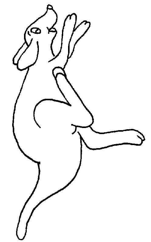 Fisă de colorat cu Animale canguri de colorat p08