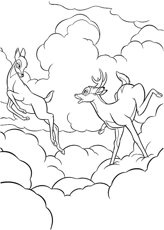 Fisă de colorat cu Animale caprioare de colorat p13