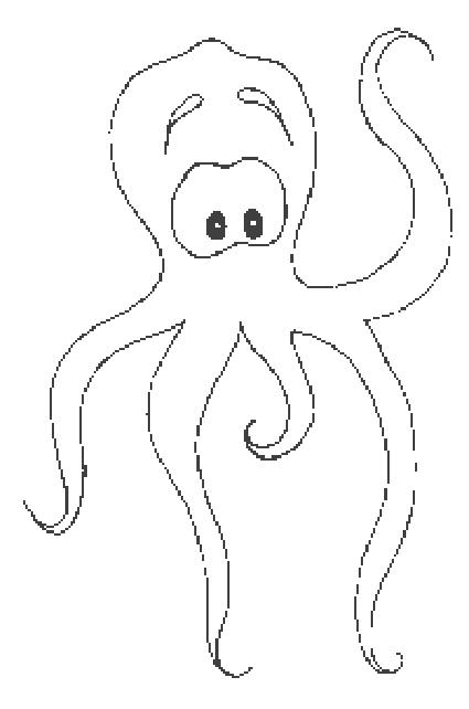 Fisă de colorat cu Animale caracatite de colorat p05