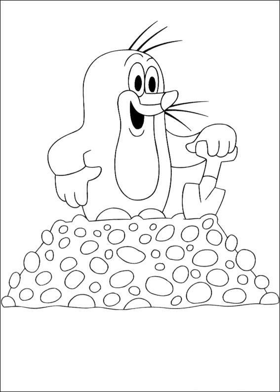 Fisă de colorat cu Animale cartite de colorat p01