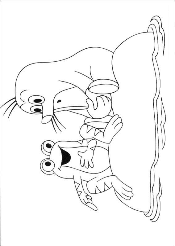 Fisă de colorat cu Animale cartite de colorat p05