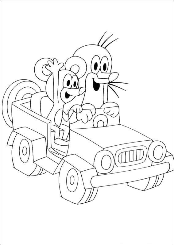 Fisă de colorat cu Animale cartite de colorat p09