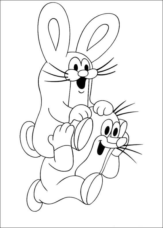 Fisă de colorat cu Animale cartite de colorat p13