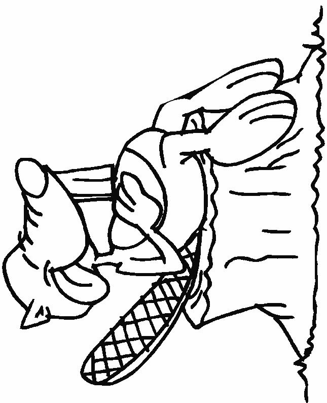 Fisă de colorat cu Animale castori de colorat p05