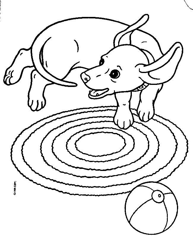 Fisă de colorat cu Animale catelusi de colorat p03