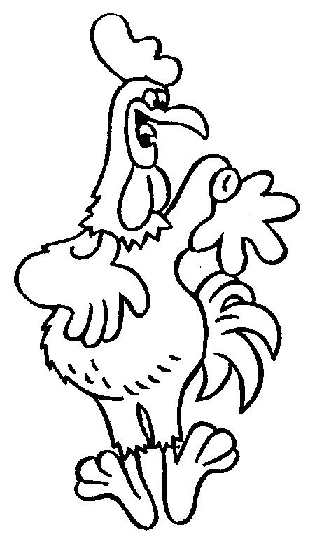 Fisă de colorat cu Animale cocosi de colorat p05