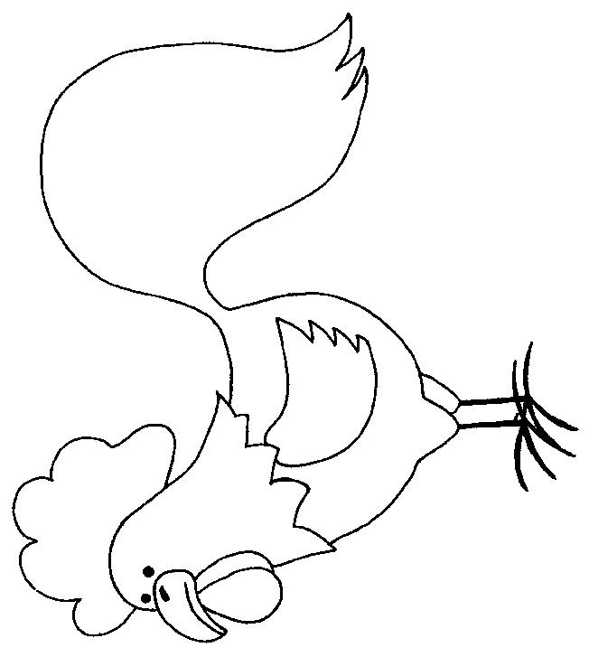 Fisă de colorat cu Animale cocosi de colorat p22