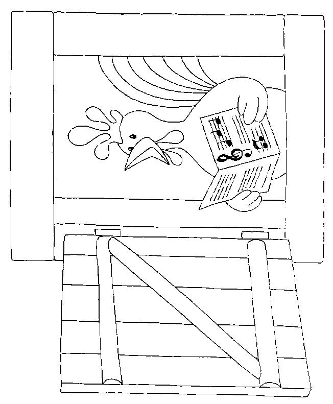 Fisă de colorat cu Animale cocosi de colorat p24