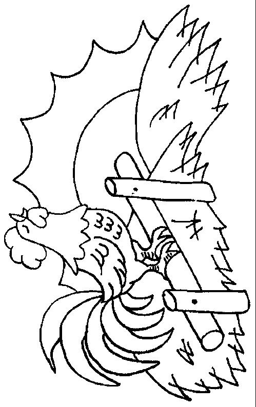 Fisă de colorat cu Animale cocosi de colorat p28