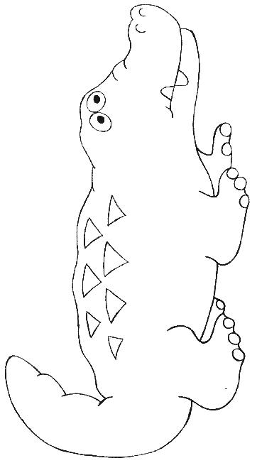 Fisă de colorat cu Animale crocodili de colorat p05