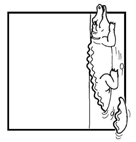 Fisă de colorat cu Animale crocodili de colorat p15