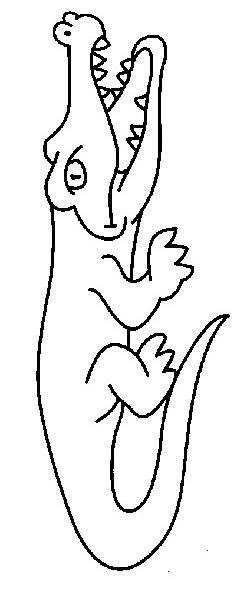 Fisă de colorat cu Animale crocodili de colorat p17