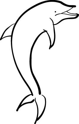 Fisă de colorat cu Animale delfini de colorat p06