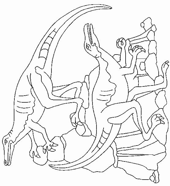 Fisă de colorat cu Animale dinozauri de colorat p15