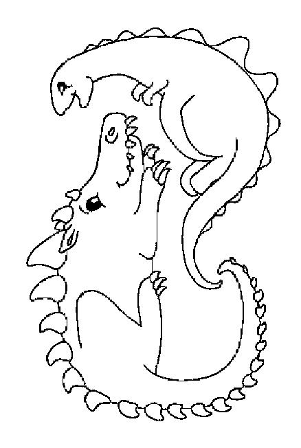 Fisă de colorat cu Animale dinozauri de colorat p40