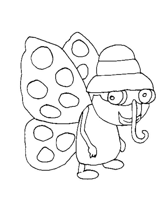 Fisă de colorat cu Animale haioase de colorat p30