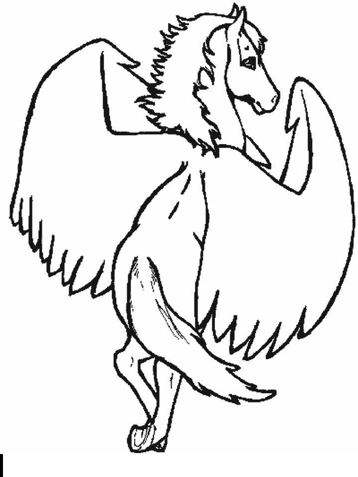 Fisă de colorat cu Animale unicorni de colorat p06